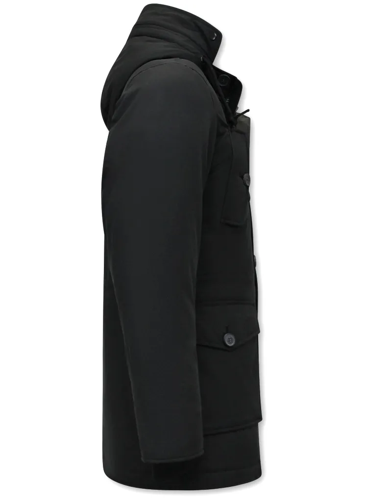 Padded Long Coat with Hood | NEW |