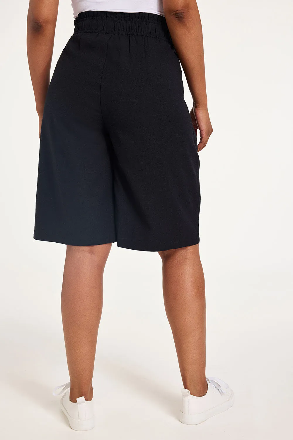 Paperbag Waist Linen Shorts