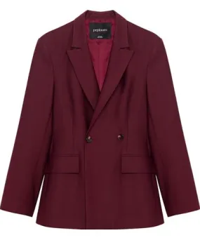 Peploum Women's Red Marvin Double Breasted Jacket