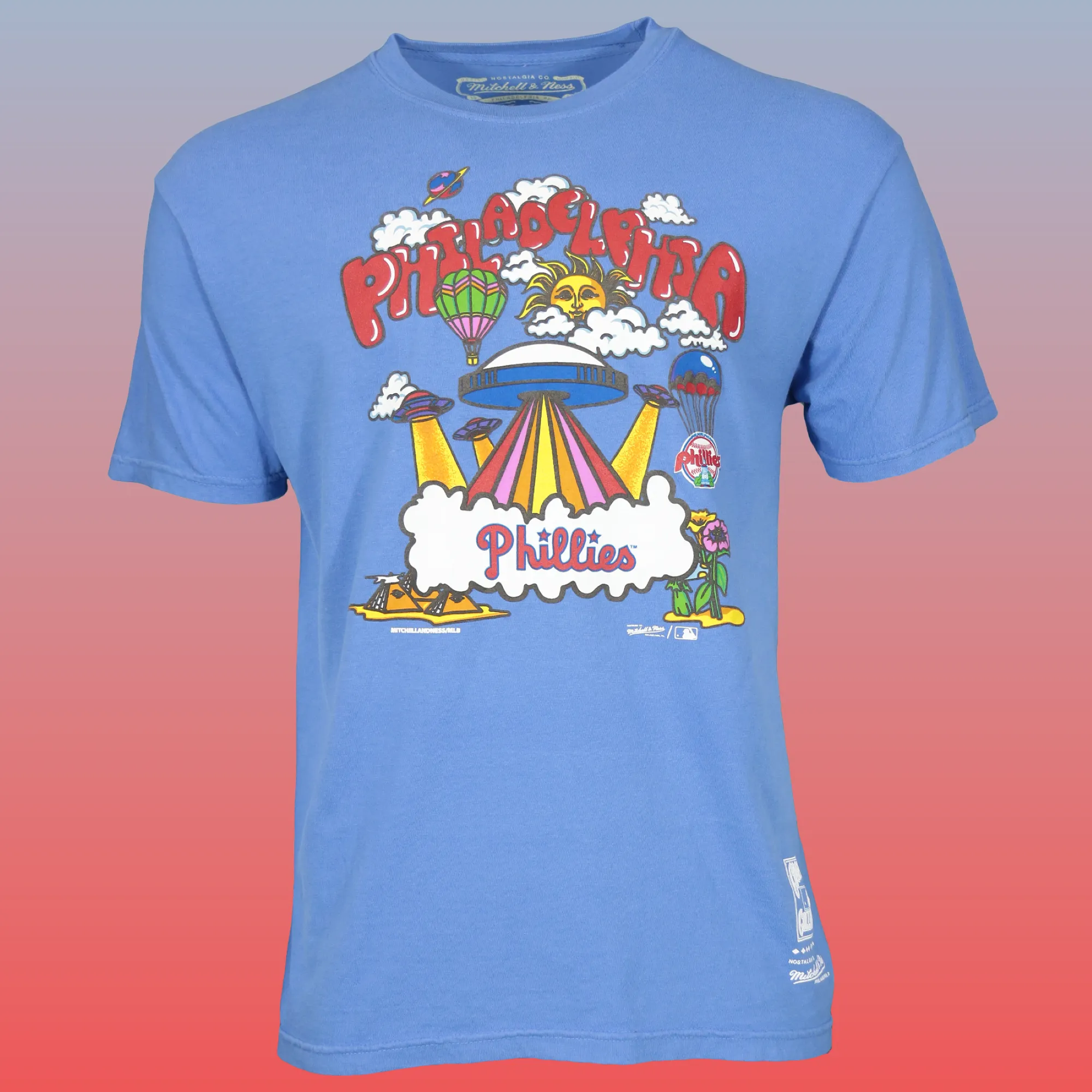 Philadelphia Phillies Cooperstown Energy Psychedelic Graphics | Royal T-shirt