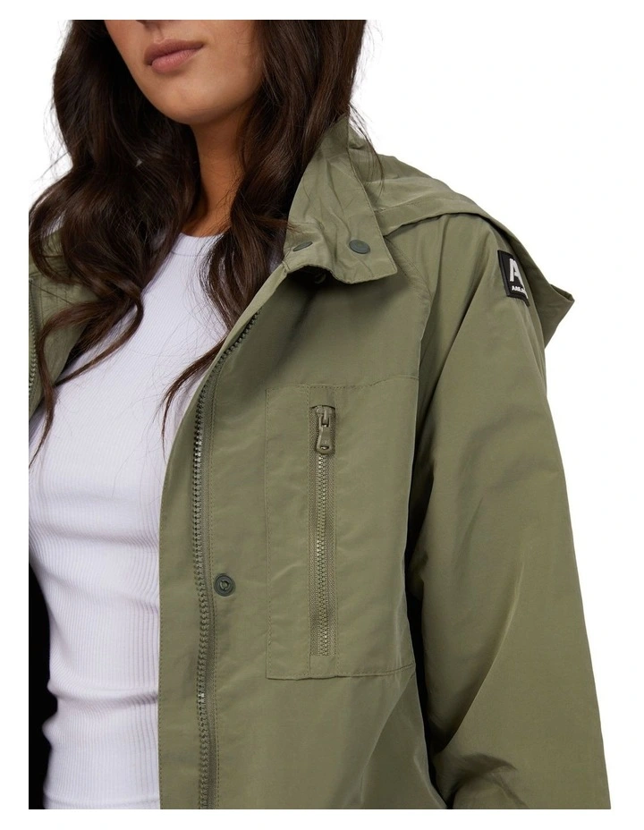 Pioneer Midi Anorak Coat in Khaki