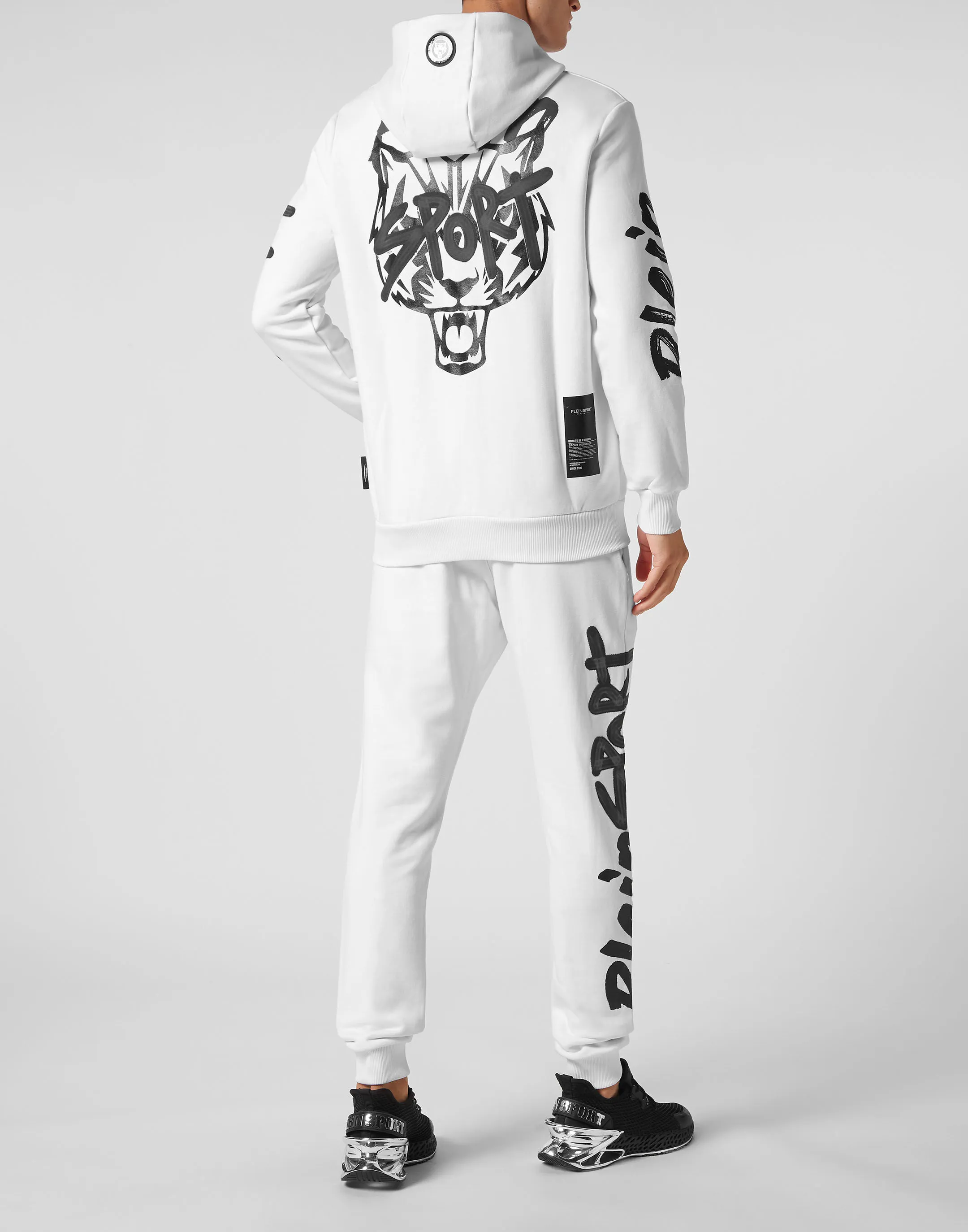 PLEIN SPORT Tracksuit: Hoodie+Jogging pants Stencil Tiger Street Fighter