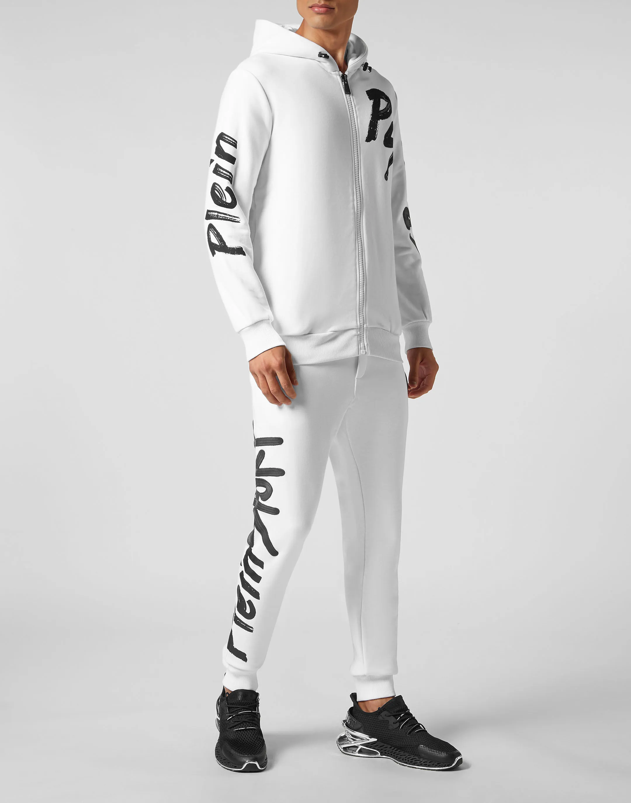 PLEIN SPORT Tracksuit: Hoodie+Jogging pants Stencil Tiger Street Fighter