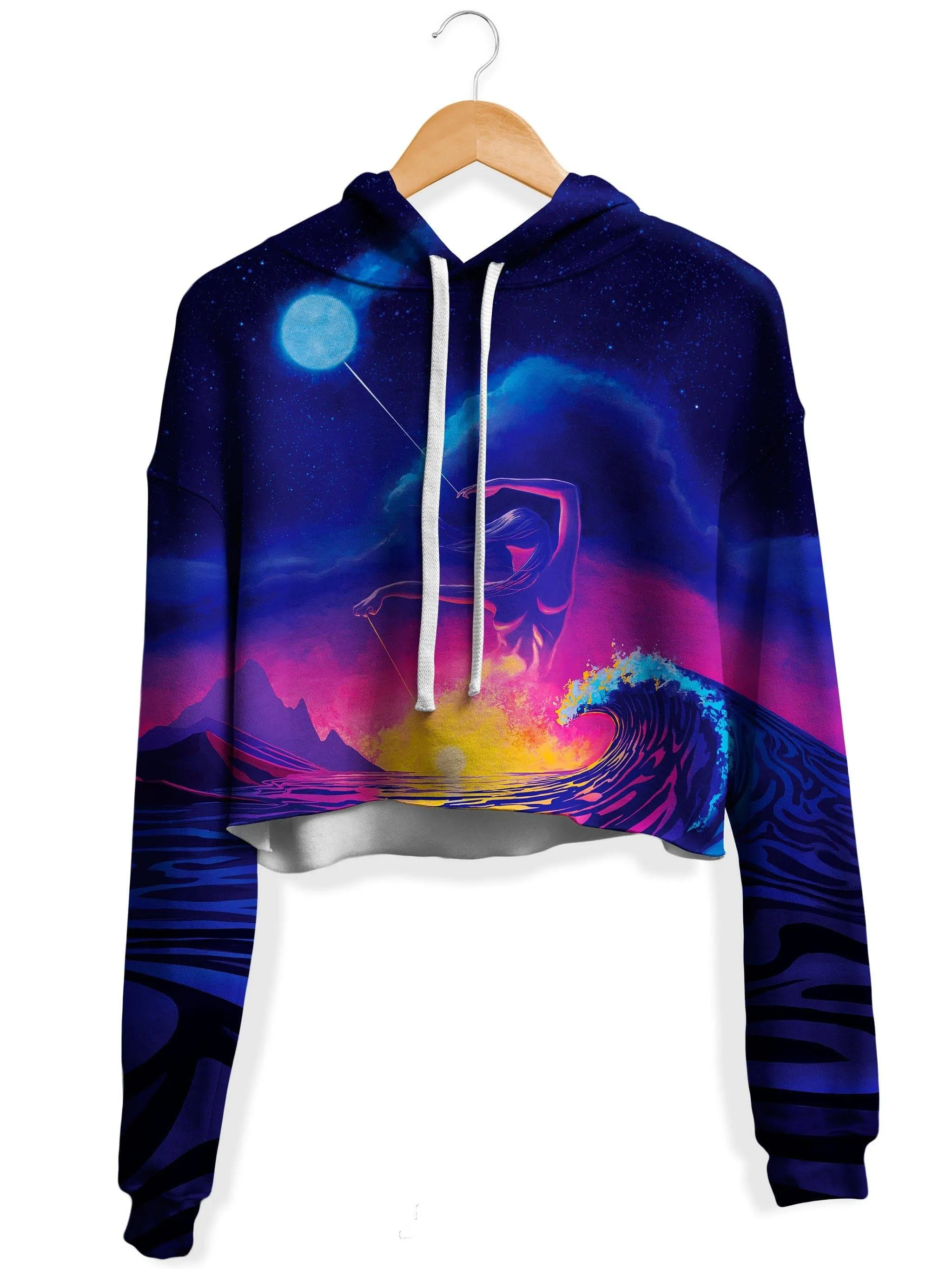 Poi Goddess Fleece Crop Hoodie