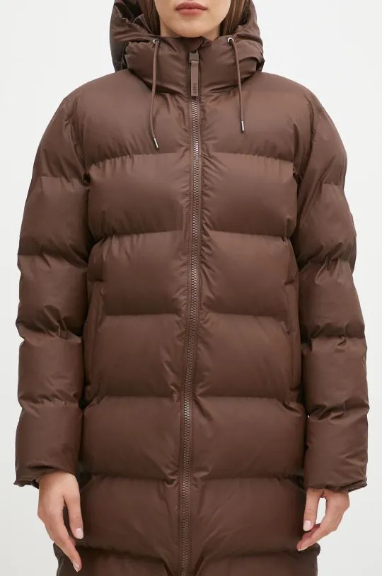 Rains rain jacket Alta Longer Puffer Jacket W3T4 brown color 15130.23