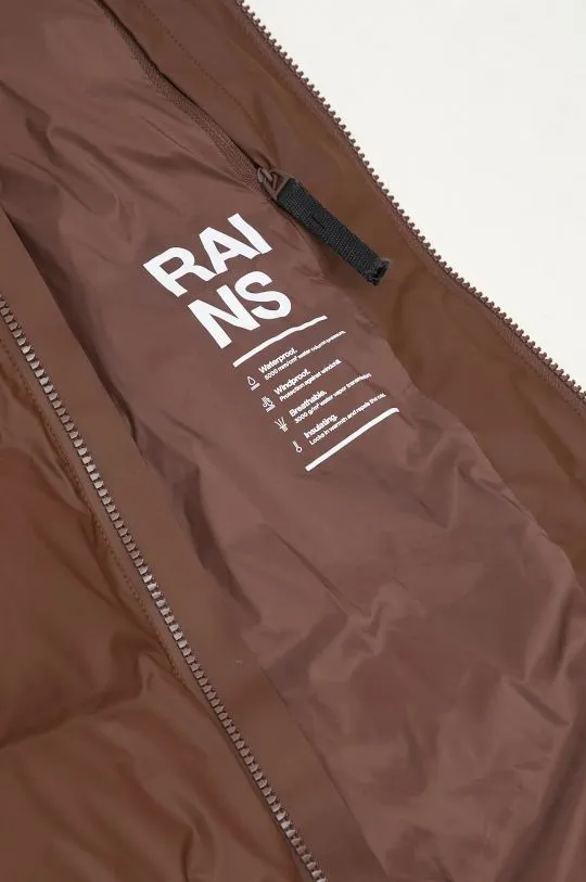 Rains rain jacket Alta Longer Puffer Jacket W3T4 brown color 15130.23