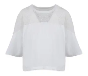 REDValentino Lace Detailed Crewneck T-Shirt