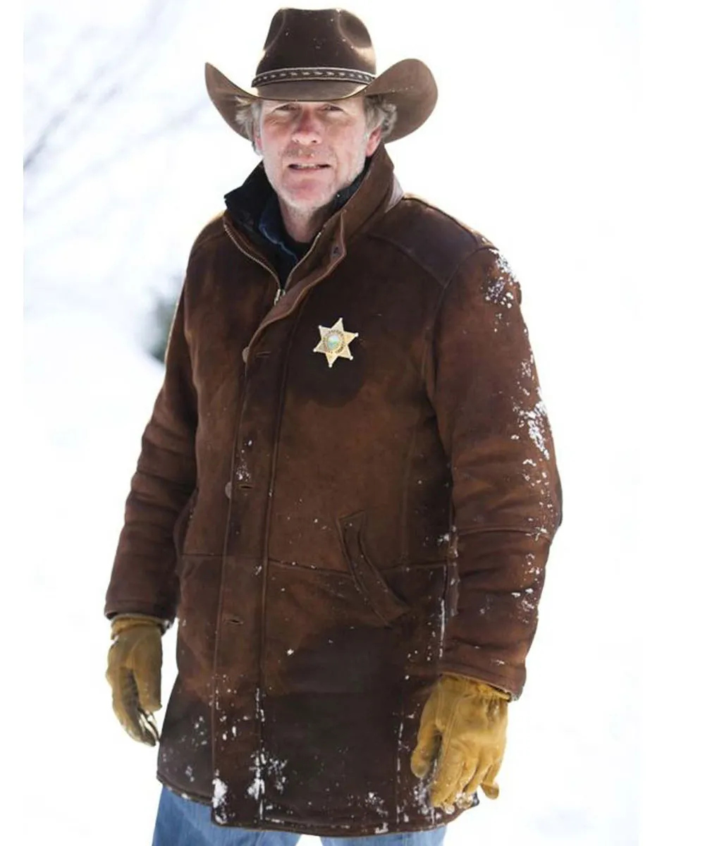 Robert Taylor Sheriff Longmire Suede Coat