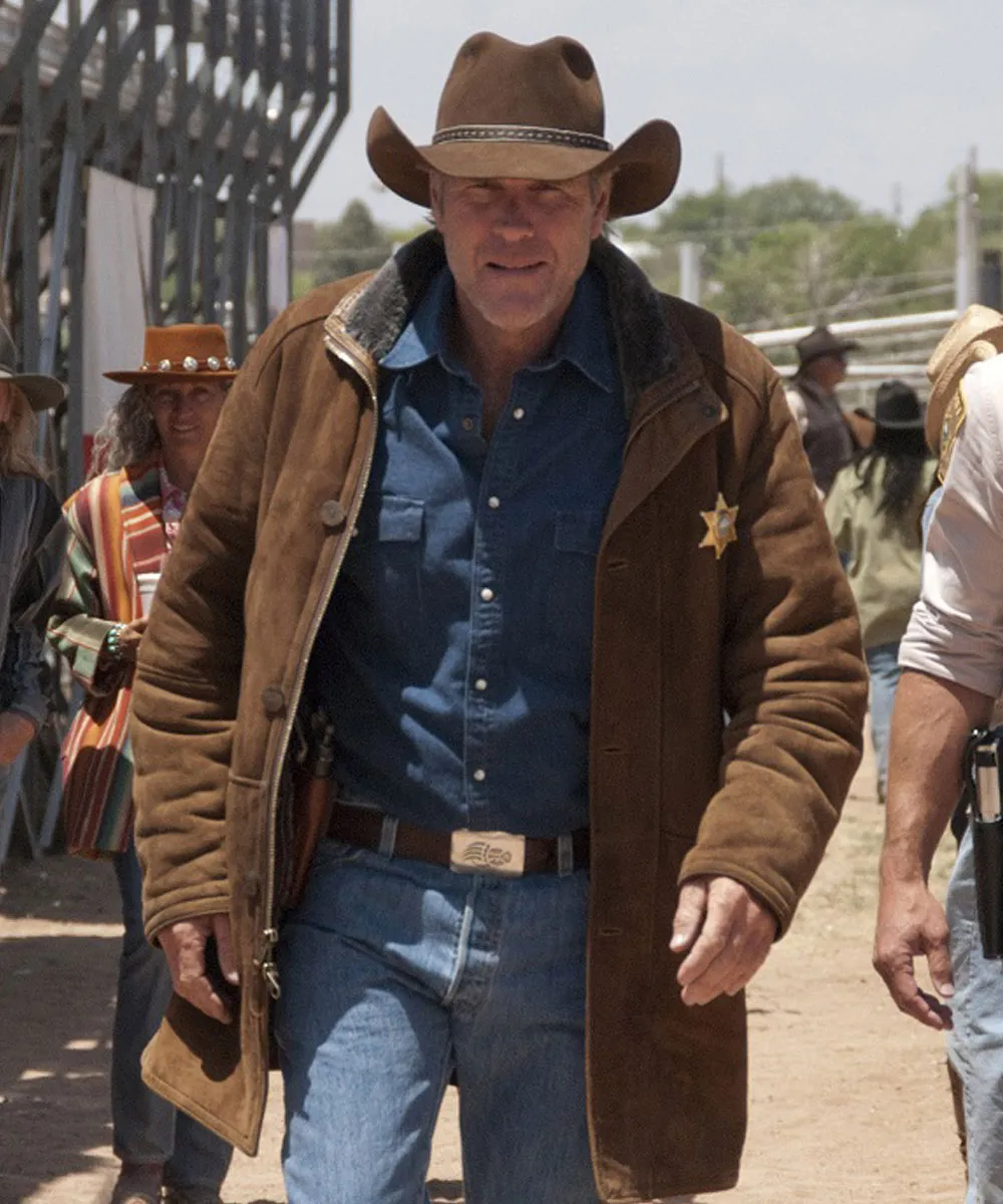 Robert Taylor Sheriff Longmire Suede Coat