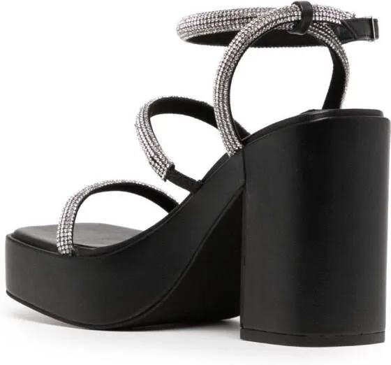 Senso Yasmin II 100mm crystal-embellished sandals Black