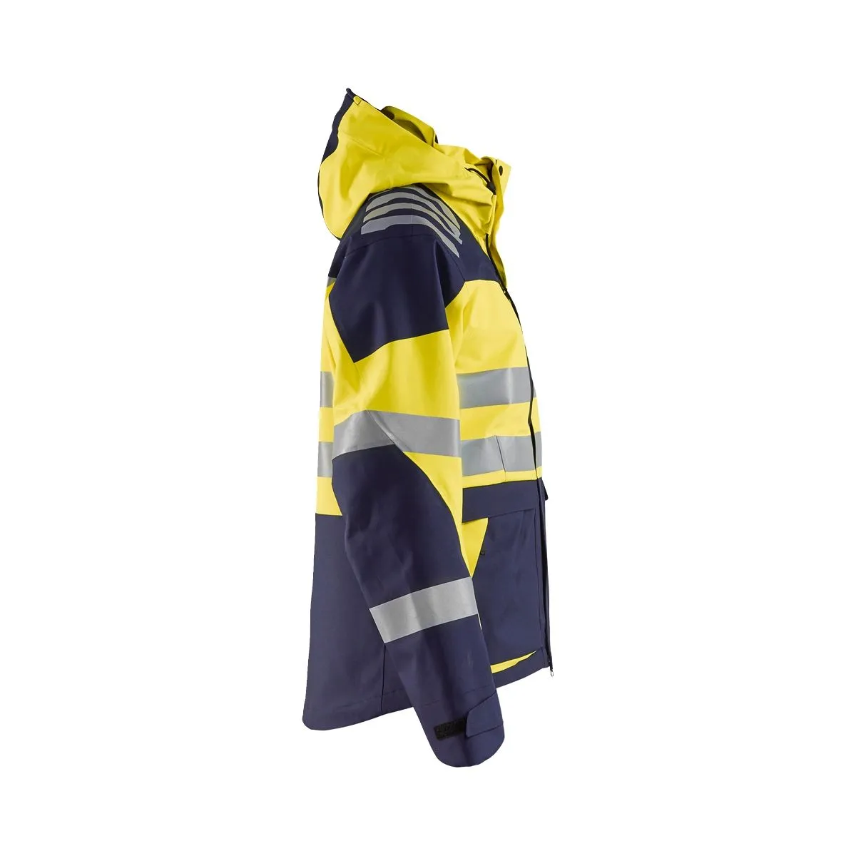 Shell Jacket High Vis Evolution 4490 High Vis Geel/Marineblauw - Blå