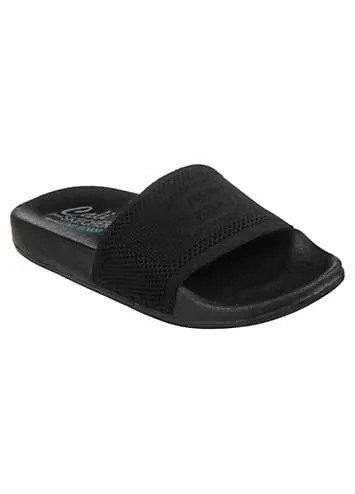 Skechers Black Pop Ups Undisturbed Sandals | Kaleidoscope