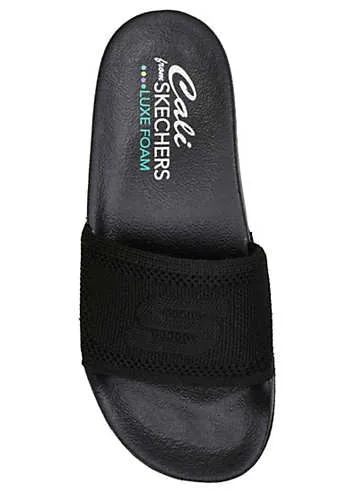 Skechers Black Pop Ups Undisturbed Sandals | Kaleidoscope