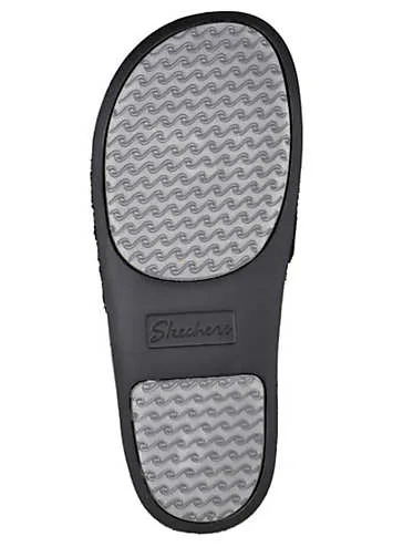 Skechers Black Pop Ups Undisturbed Sandals | Kaleidoscope