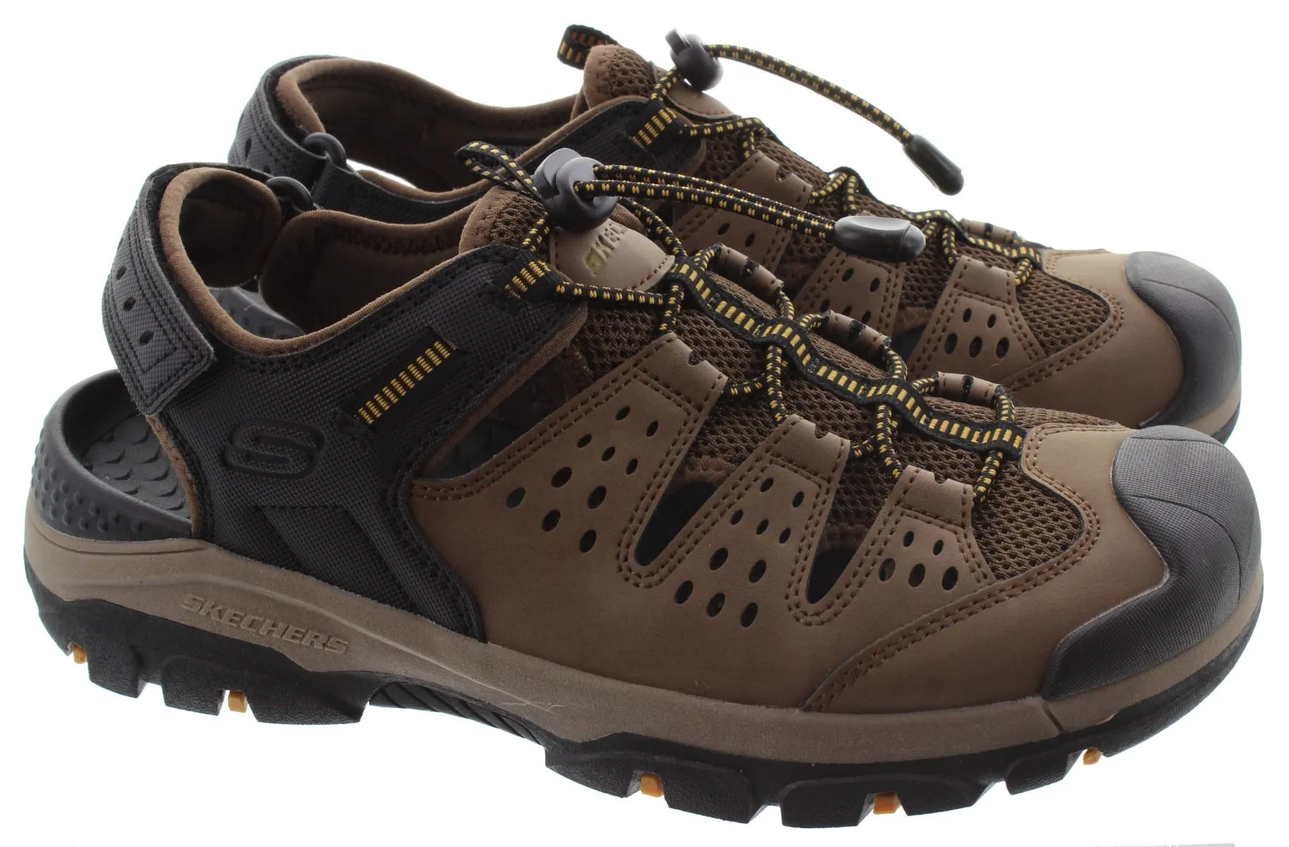 SKECHERS Mens 205113 Menard Sandals In Brown and Black