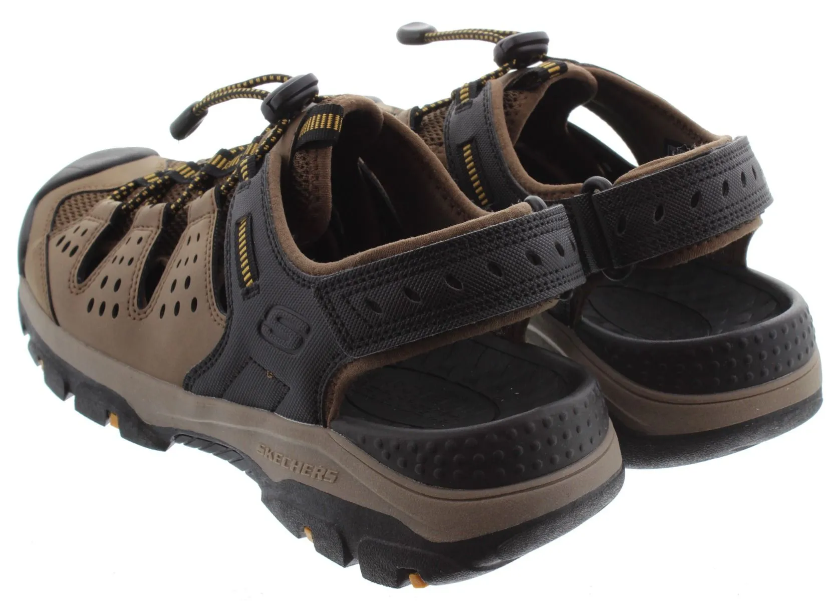 SKECHERS Mens 205113 Menard Sandals In Brown and Black