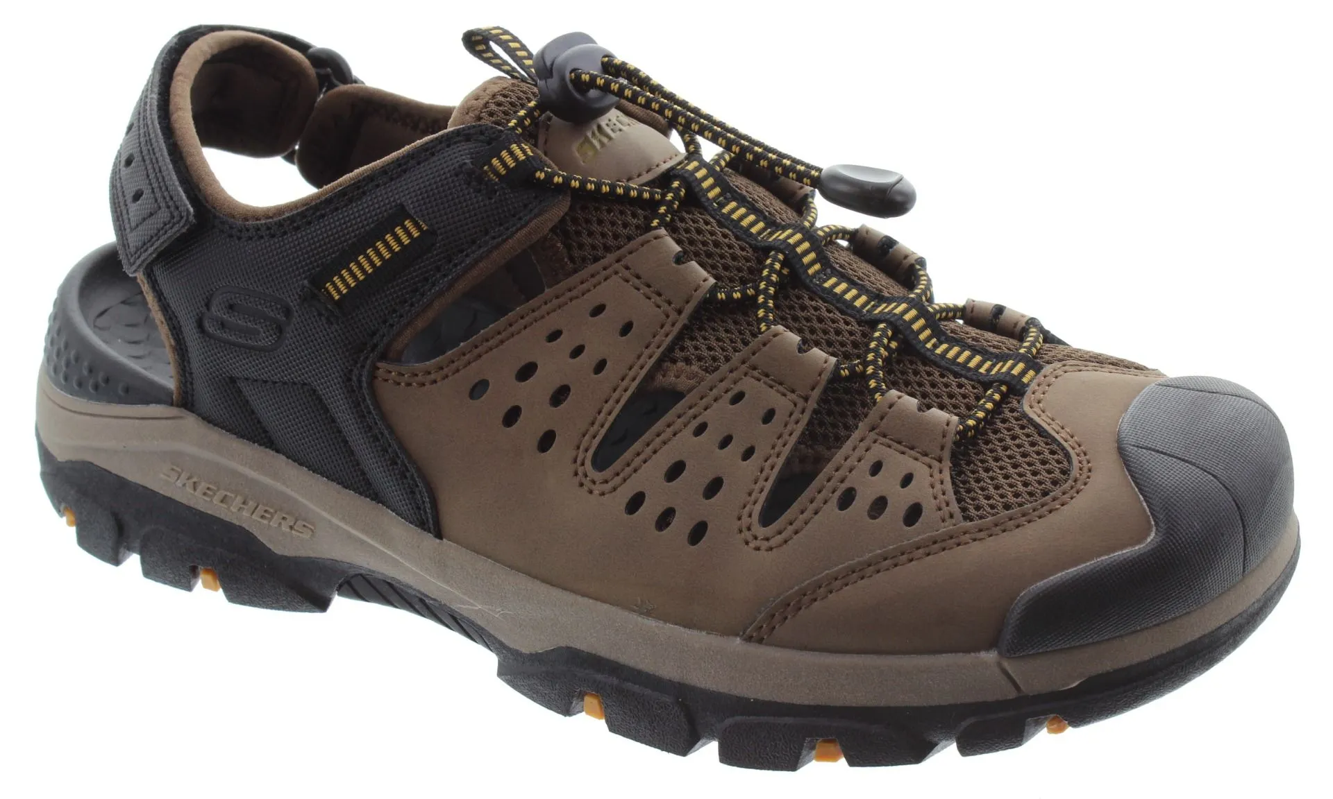 SKECHERS Mens 205113 Menard Sandals In Brown and Black