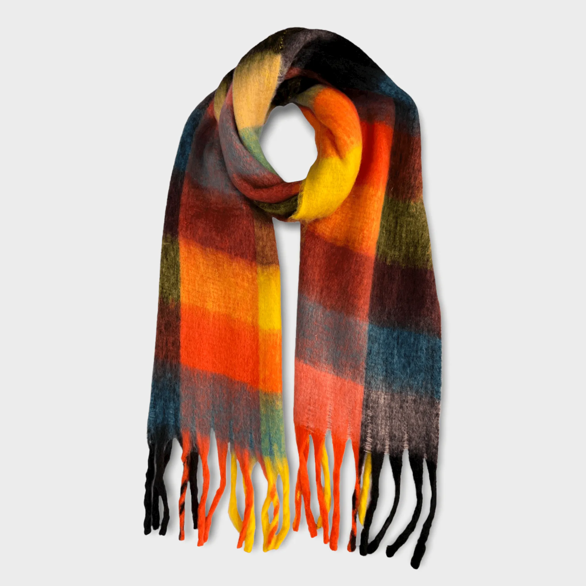 Soft Check Tassle Scarf Various