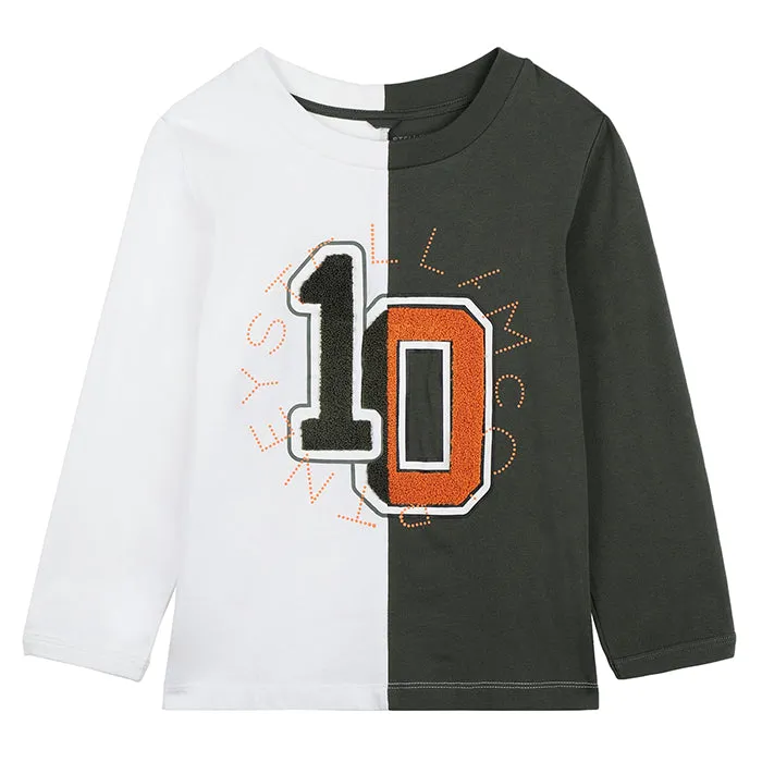 Stella McCartney Child T-shirt With Varsity Patch White