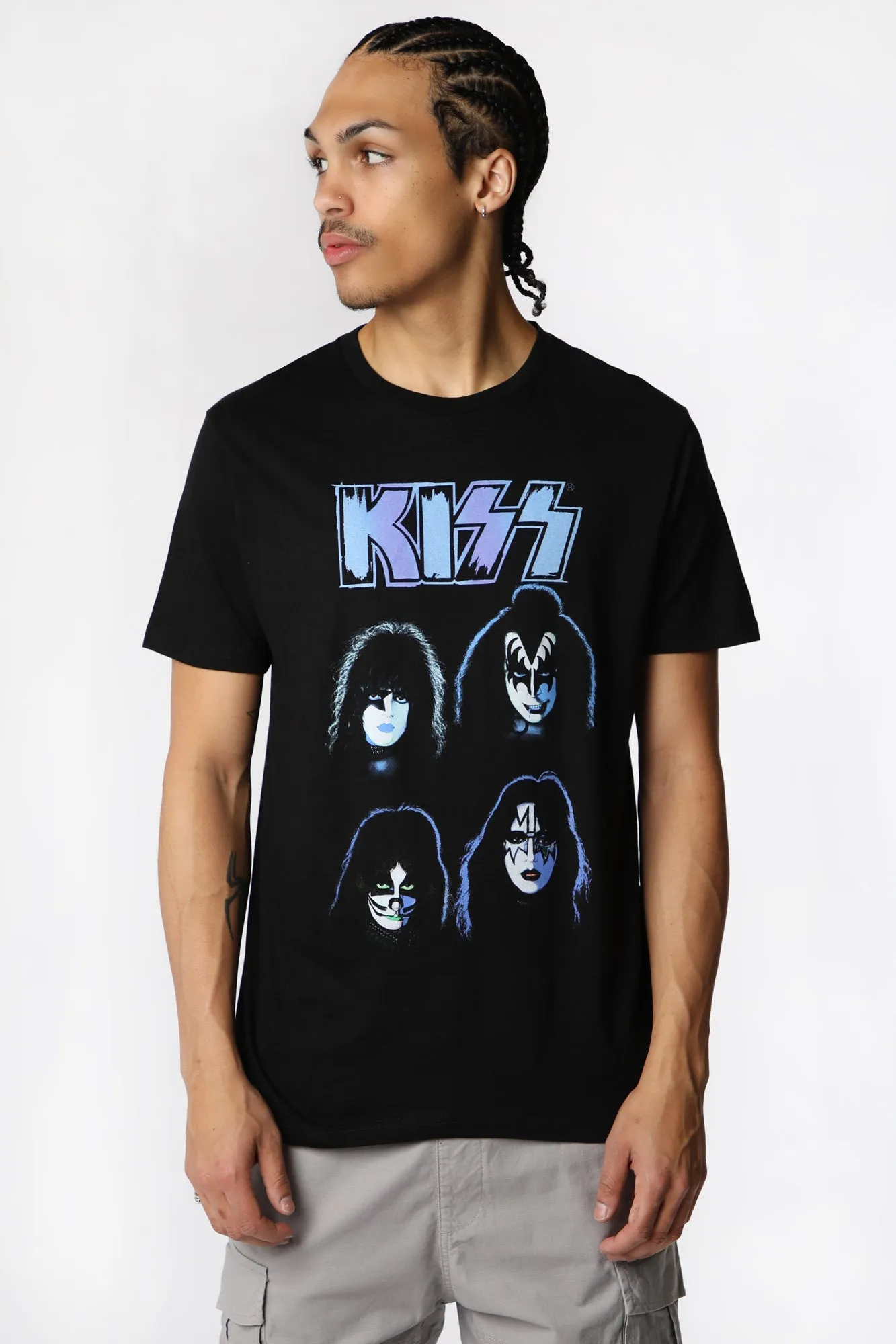 T-Shirt Imprimé KISS Four Faces Homme