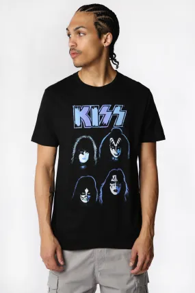 T-Shirt Imprimé KISS Four Faces Homme