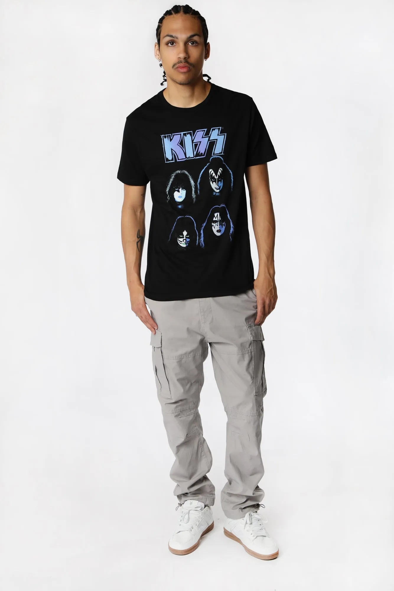 T-Shirt Imprimé KISS Four Faces Homme