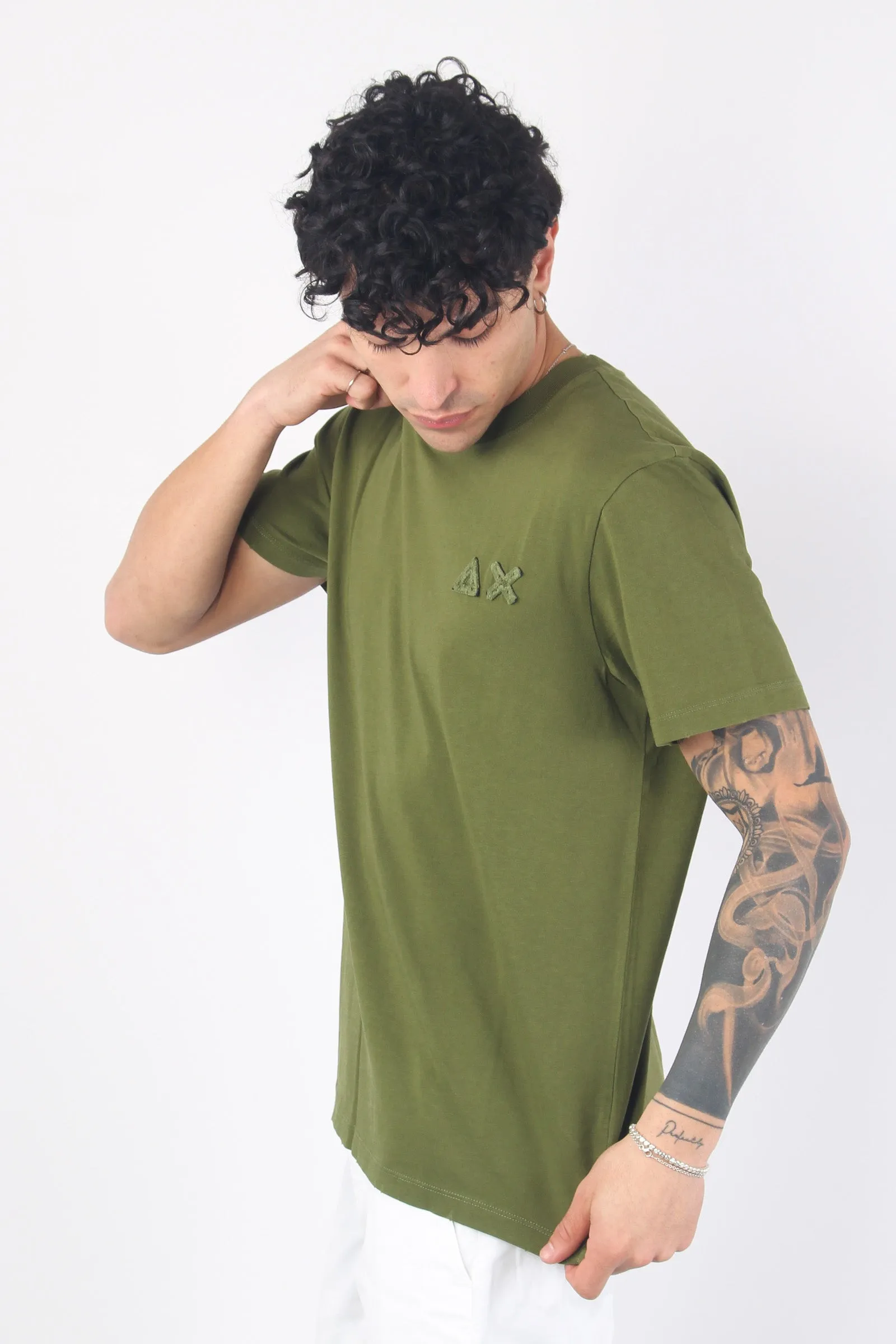 T-shirt Logo Rilievo Verde