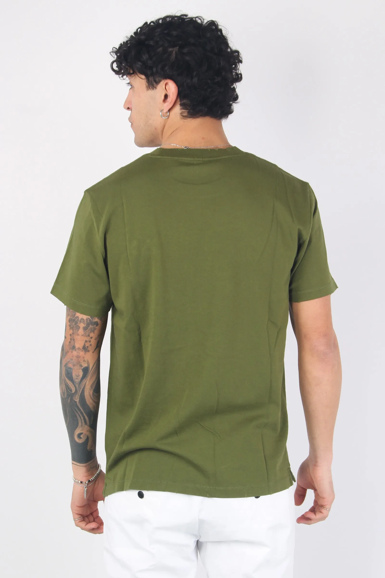 T-shirt Logo Rilievo Verde