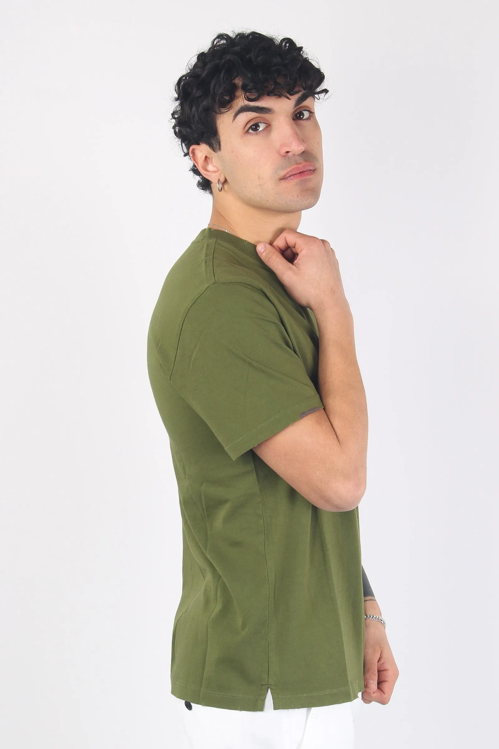 T-shirt Logo Rilievo Verde