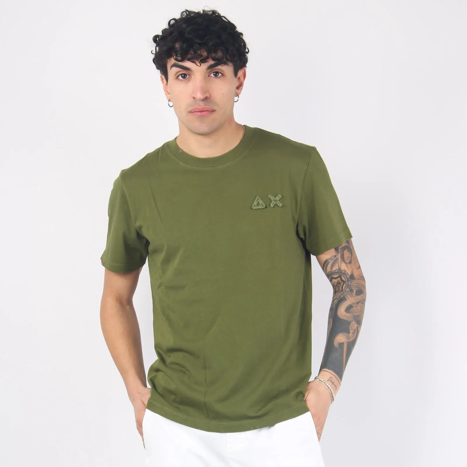 T-shirt Logo Rilievo Verde