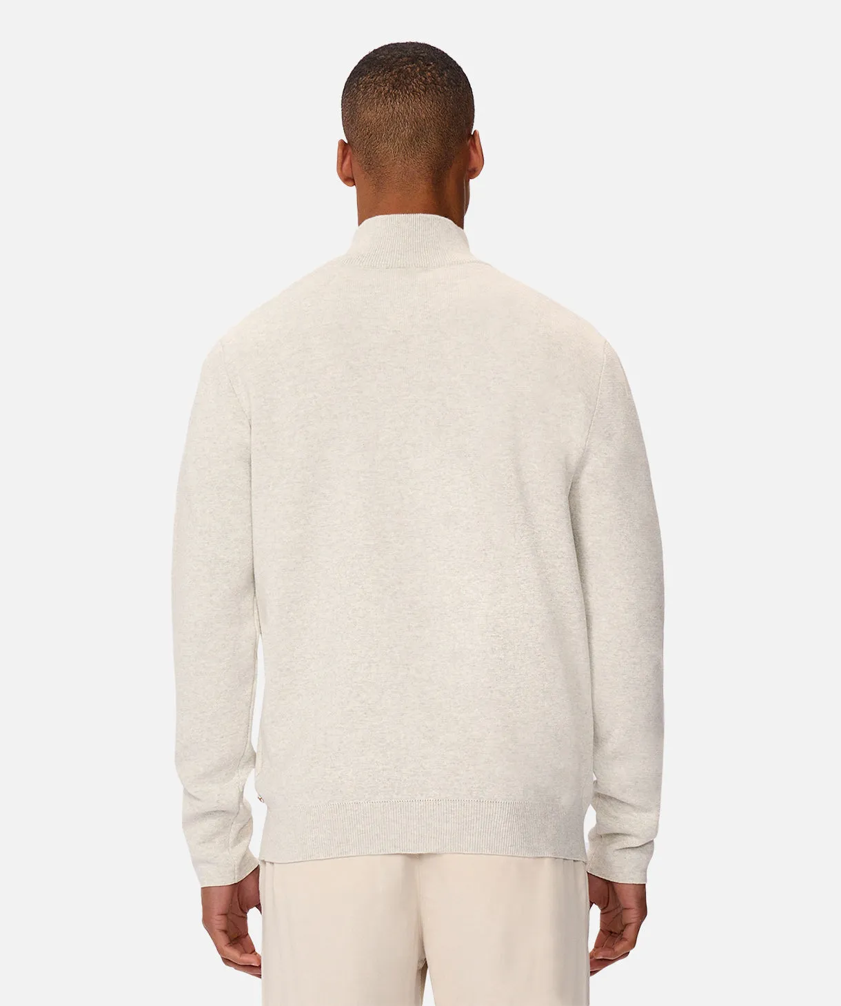 The Lakewood Zip Neck Sweater - Oatmeal