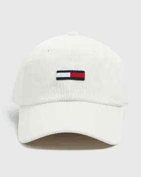 Tommy Jeans TJM Flag Corduroy Cap White