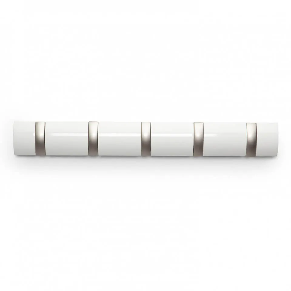 Umbra Flip 5 Coat Hooks - White | Coggles