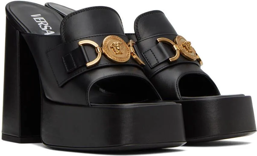 Versace Black Medusa '95 Heeled Sandals