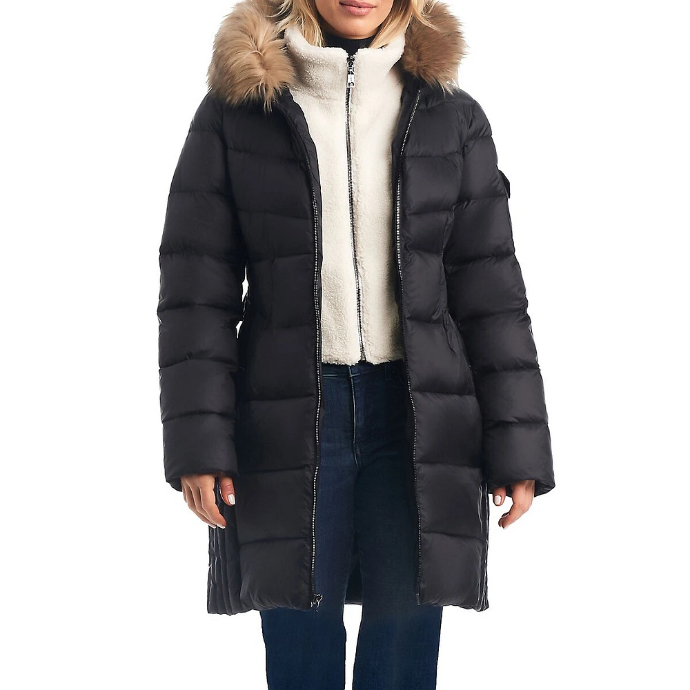 Vince Camuto Fleece Gilet Puffer Coat