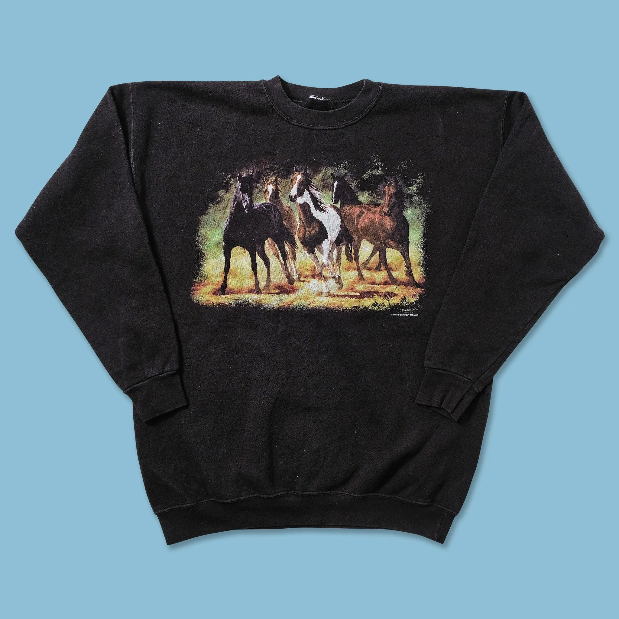 Vintage Horses Sweater XLarge