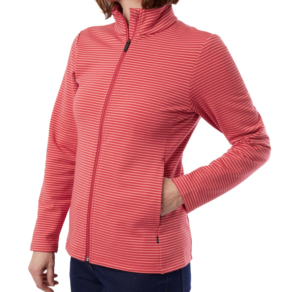 Women's Radiant Stripe Jacket Cardinal Pink Stripe