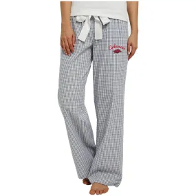 Women's Concepts Sport Gray/White Arkansas Razorbacks Tradition Lightweight Lounge Pants