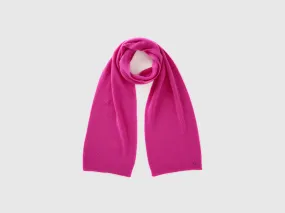 Wool blend scarf - Fuchsia | Benetton