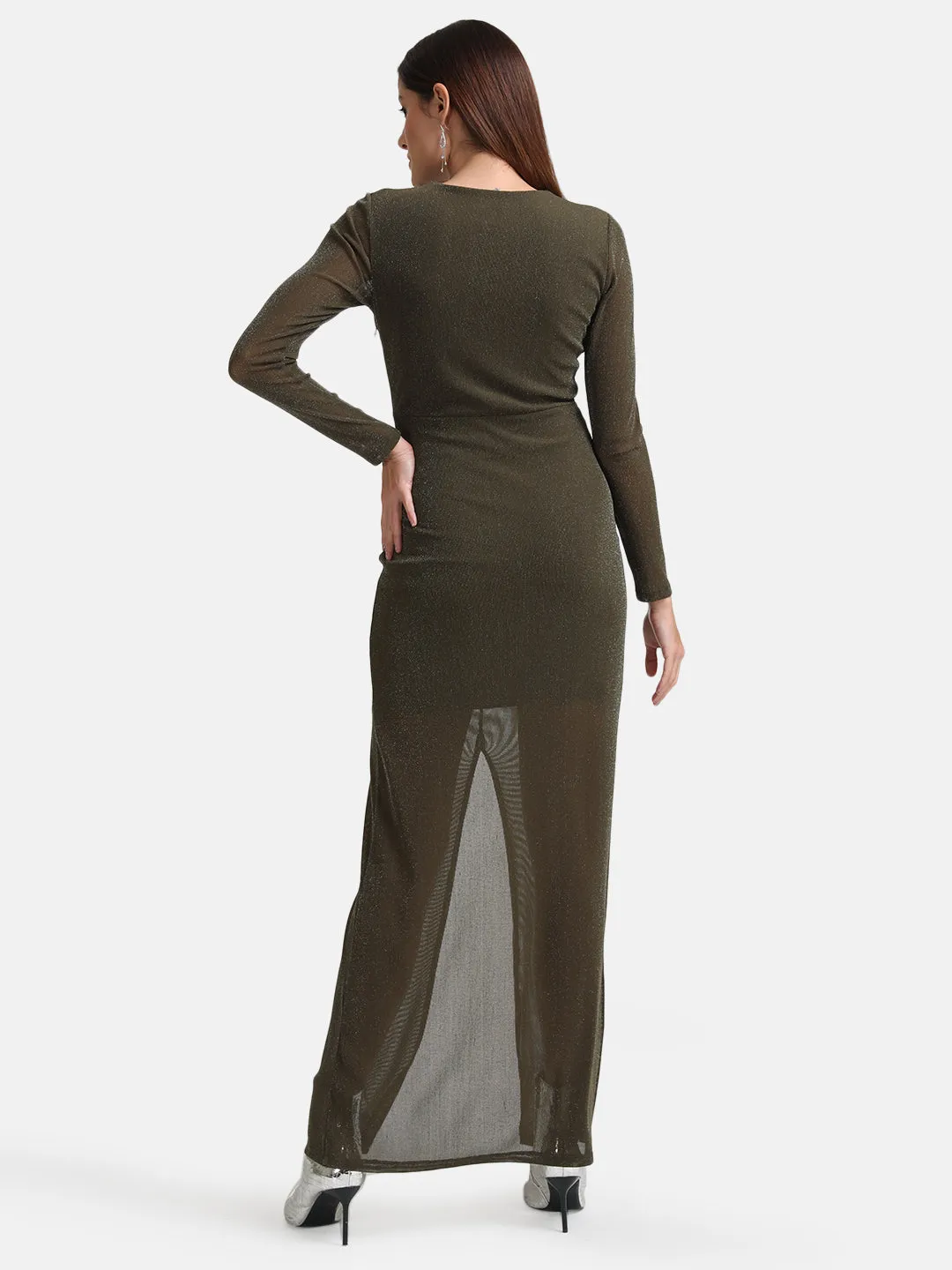 Wrap Maxi Dress With Slit