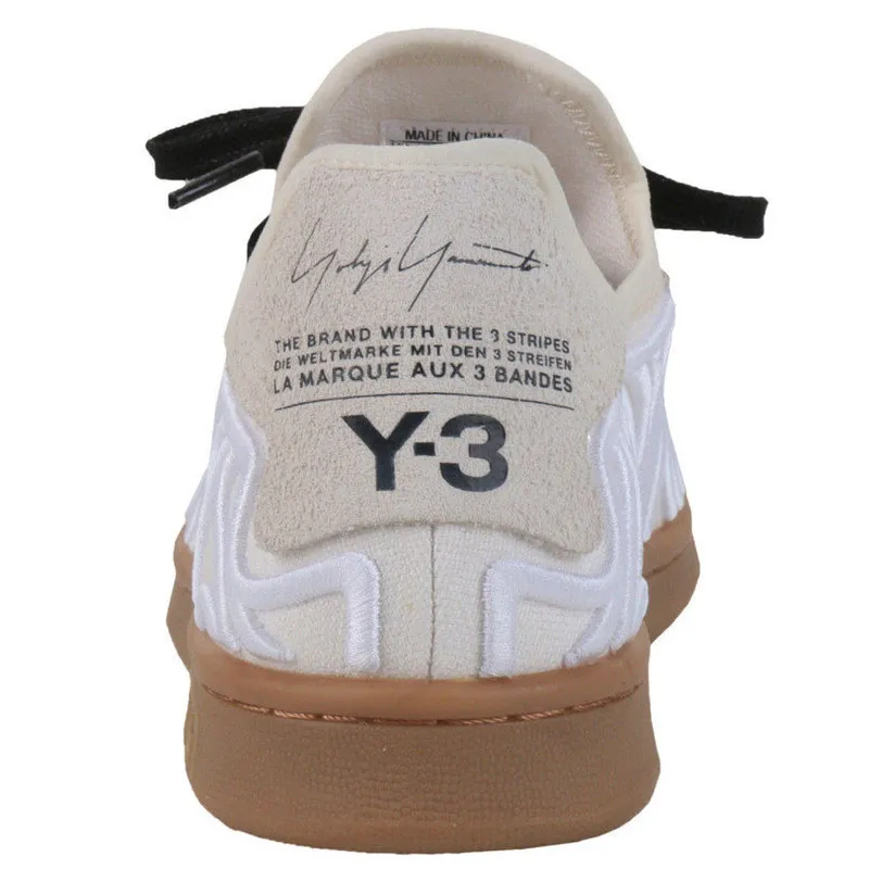 Y-3 White Embroidered Sneaker