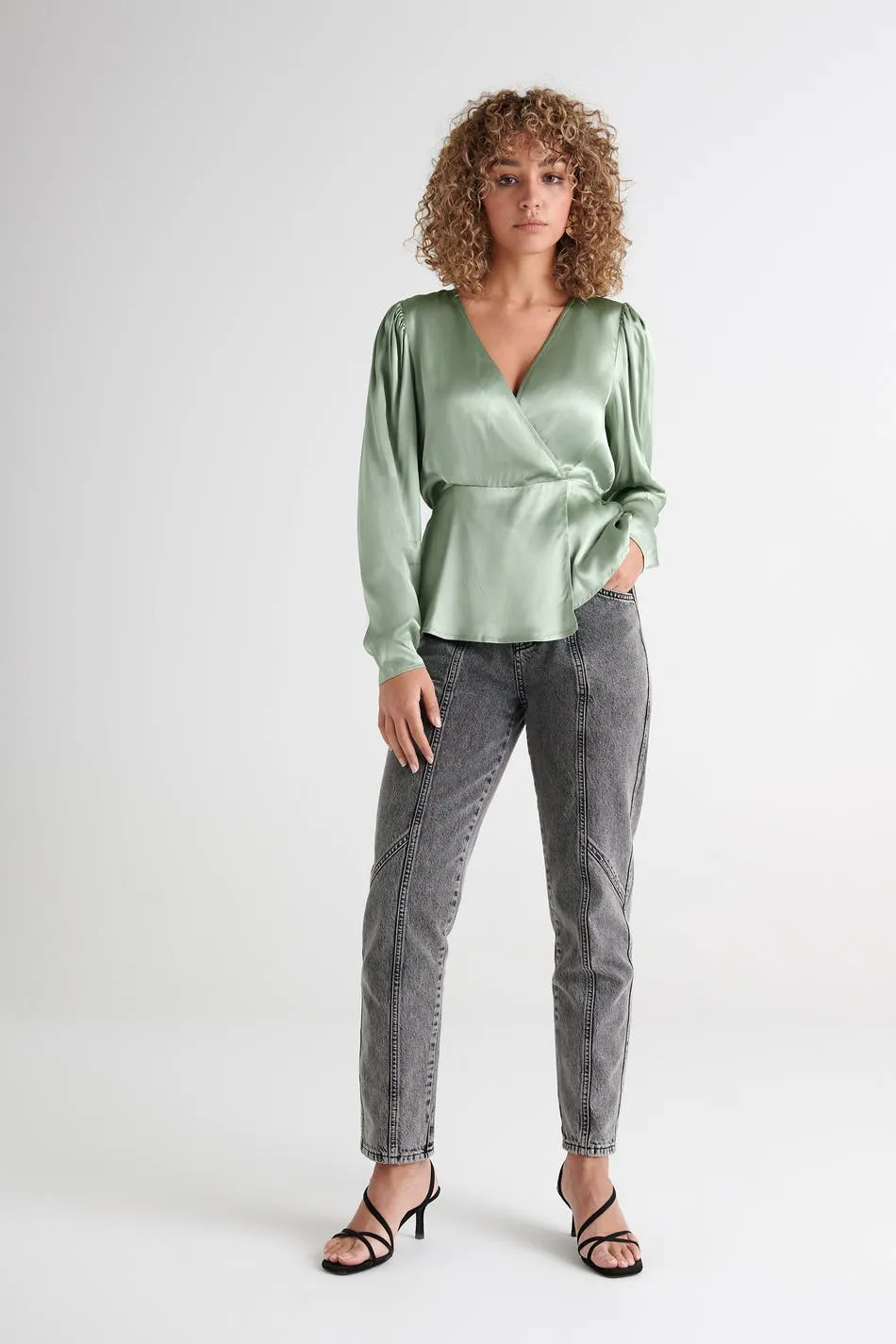 Yvonne wrap blouse